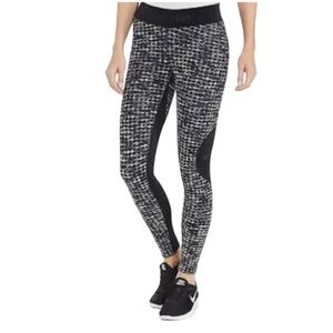 Nike Pro HyperWarm Black White and  Gray Leggings Size Medium